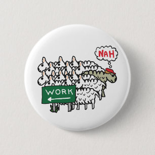 Leaving Work 6 Cm Round Badge
