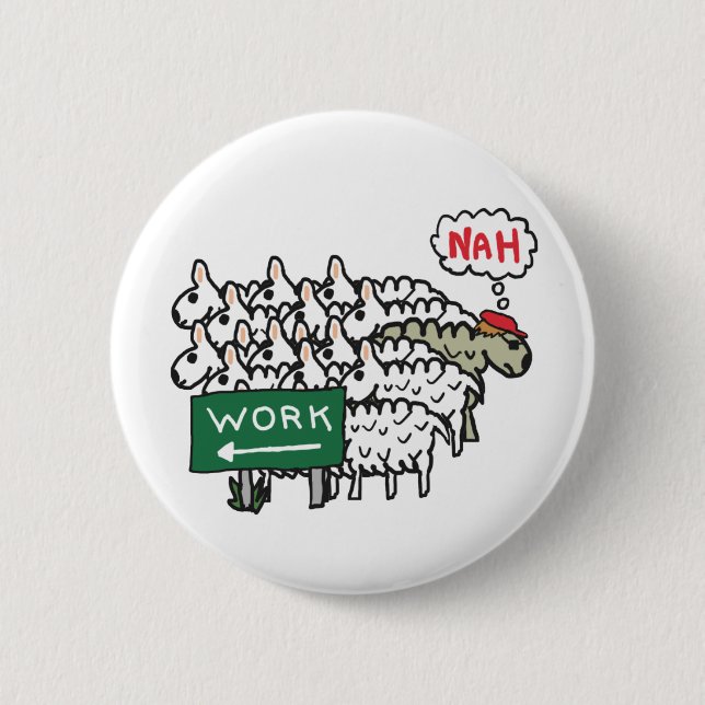 Leaving Work 6 Cm Round Badge (Front)