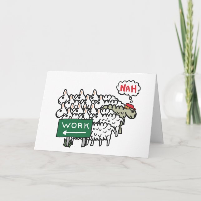 Leaving Work Card (Front)