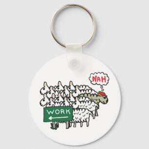 Leaving Work Key Ring