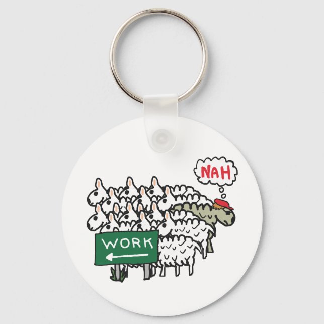 Leaving Work Key Ring (Front)