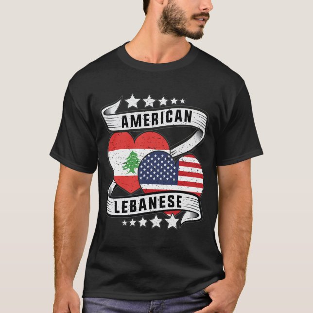 Lebanese American flag shirt  (Front)