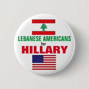 Lebanese Americans for Hillary 2016 6 Cm Round Badge
