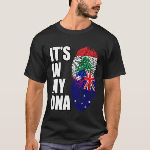 Lebanese And Australian Mix DNA Heritage Flag T-Shirt