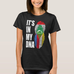 Lebanese And Comoran Mix Dna Heritage Flag T-Shirt