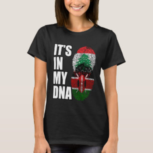 Lebanese And Kenyan Mix DNA Heritage Flag T-Shirt