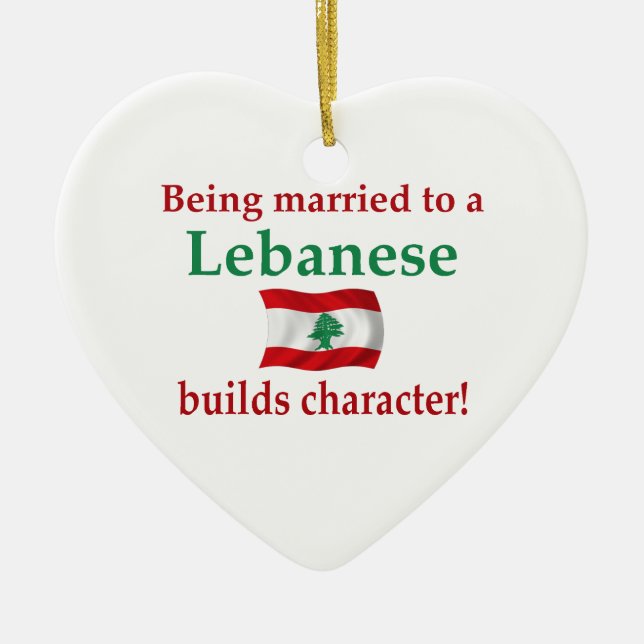 Lebanese Builds Character Ceramic Tree Decoration (Front)