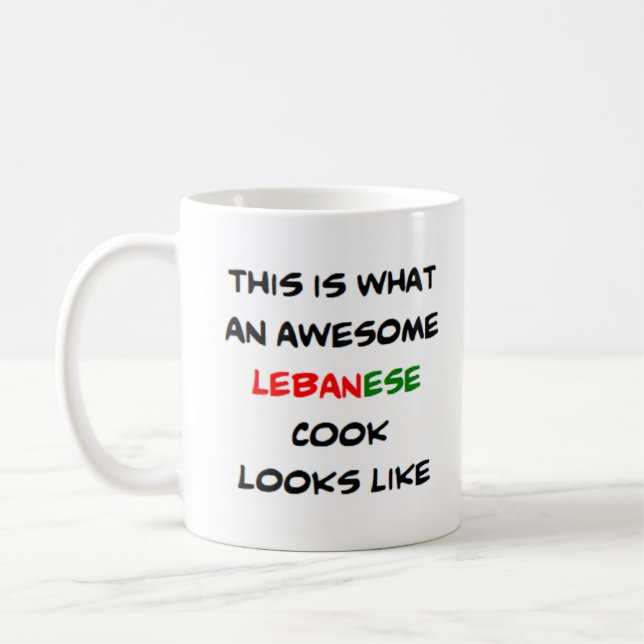 lebanese cook, awesome coffee mug (Left)