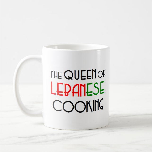 lebanese cooking queen coffee mug (Left)
