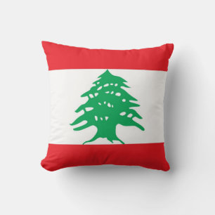 Lebanese Flag American MoJo Pillow