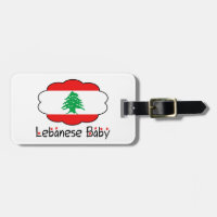 Lebanese Flag Baby Luggage Tag