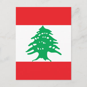 Lebanese Flag - Flag of Lebanon علم لبنان Postcard
