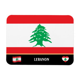 Lebanese Flag & Lebanese country travel / Lebanon Magnet