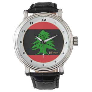 Lebanese Flag & Lebanon BLK trendy fashion /design Watch