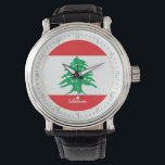 Lebanese Flag & Lebanon fashion, Arabic No /design Watch<br><div class="desc">WATCH: Lebanon & Lebanese Flag fashion design - love my country,  travel,  holiday,  country patriots / sports fans</div>