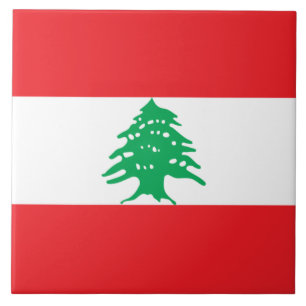 Lebanese Flag (Lebanon Flag) Ceramic Tile