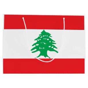 Lebanese Flag (Lebanon Flag) Large Gift Bag