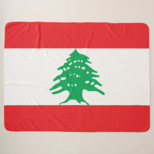 Lebanese Flag (Lebanon Flag) Sherpa Blanket