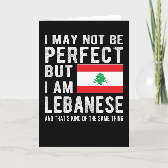Lebanese Flag Lebanon Heritage Lebanese Roots Card (Front)