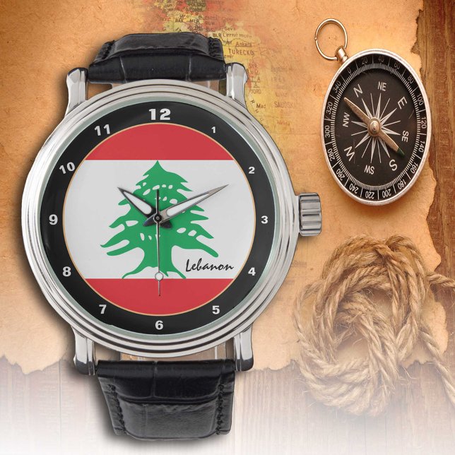 Lebanese flag & Middle East - fashion/sports fans Watch (Creator Uploaded)