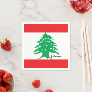 Lebanese flag & Middle East - Lebanon /sports fans Napkin