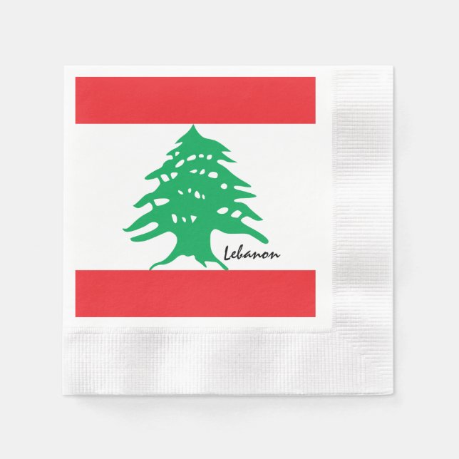 Lebanese flag & Middle East - Lebanon /sports fans Napkin (Front)
