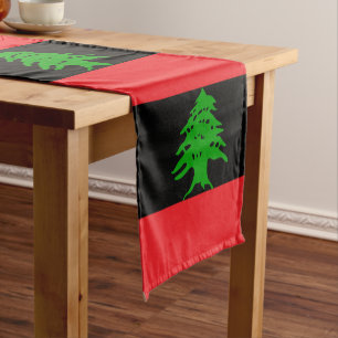 Lebanese flag & Sports fan house decor / Lebanon R Short Table Runner