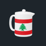 Lebanese Flag Teapot<br><div class="desc">Add a touch of Lebanese pride to your tea collection with our exclusive teapot featuring the flag of Lebanon! Crafted with meticulous attention to detail, this teapot is more than just a functional item; it’s a celebration of Lebanon’s rich cultural heritage. The stunning design prominently displays the iconic Lebanese flag,...</div>