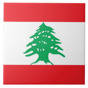 Lebanese Flag Tile