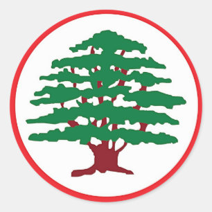 lebanese forces classic round sticker