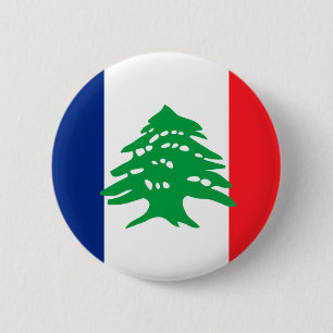 Lebanese French, Lebanon 6 Cm Round Badge