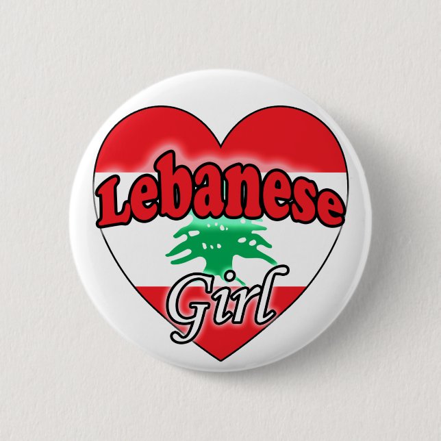 Lebanese Girl 6 Cm Round Badge (Front)