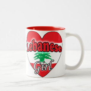 Lebanese Girl Two-Tone Coffee Mug