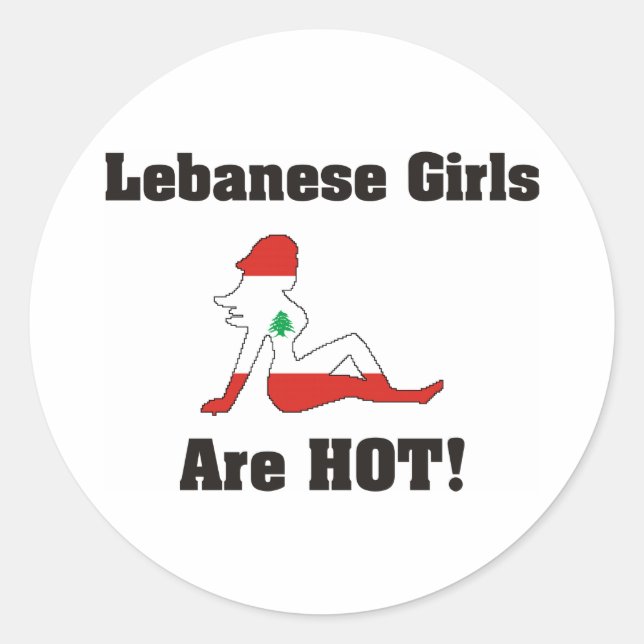 Lebanese Girls Are Hot Classic Round Sticker (Front)