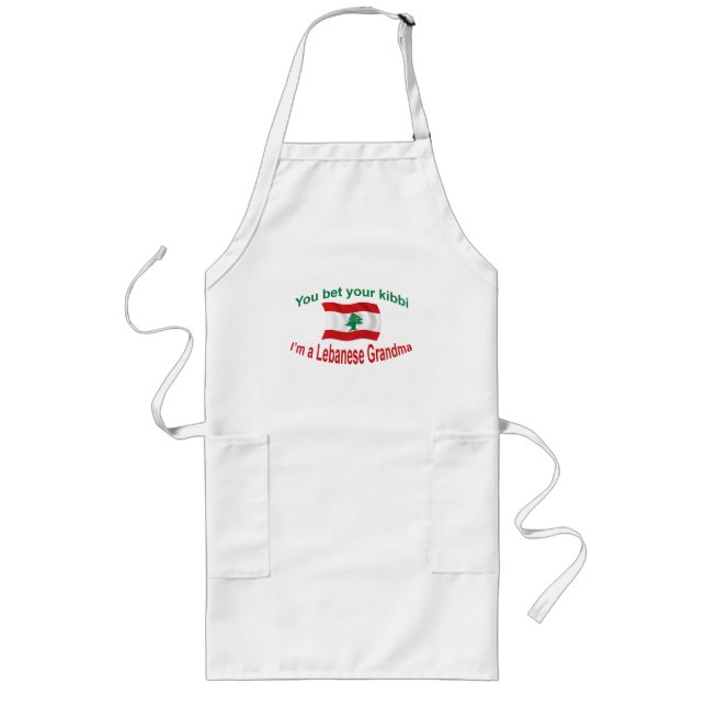 Lebanese Grandma - Bet Your Kibbi Long Apron (Front)