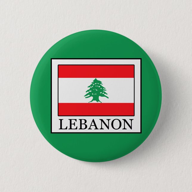 Lebanon 6 Cm Round Badge (Front)