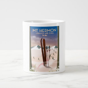 Lebanon and Syria Mt Hermon Ski Large Coffee Mug