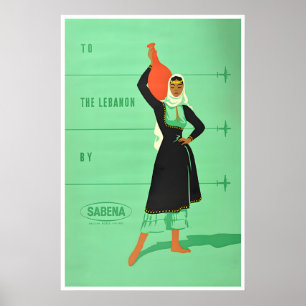 Lebanon Art Poster Travel Print Vintage Home