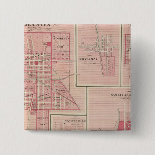 Lebanon, Boone Co with Arcadia, Zionsville 15 Cm Square Badge