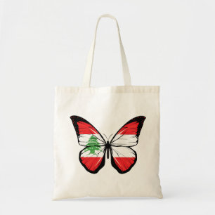Lebanon Butterfly Flag Tote Bag