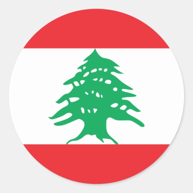 lebanon classic round sticker (Front)