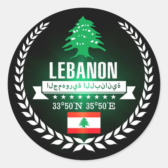 Lebanon Classic Round Sticker (Front)