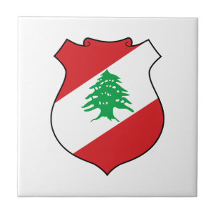 Lebanon country coat arms symbol emblem flag ceramic tile
