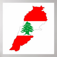 lebanon country flag map shape symbol