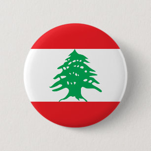 Lebanon Flag 6 Cm Round Badge
