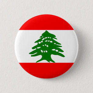 Lebanon Flag 6 Cm Round Badge