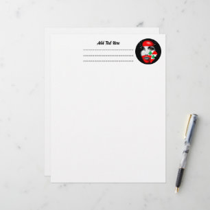 Lebanon Flag and Map on girl's face Custom Letterhead