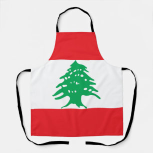 Lebanon flag apron