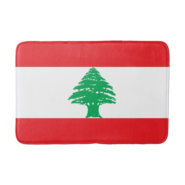 Lebanon Flag Bath Mat (Front)