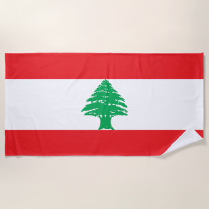 Lebanon Flag Beach Towel